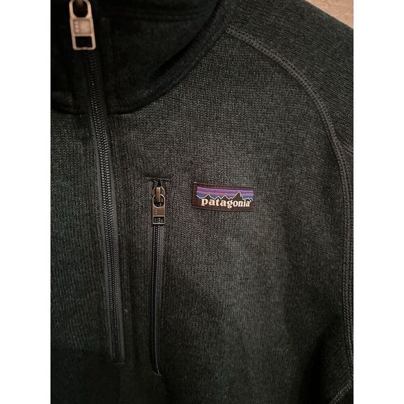 Patagonia Mens Small Green Better Sweater 1/4 Zip Pullover - Picture 4 of 8